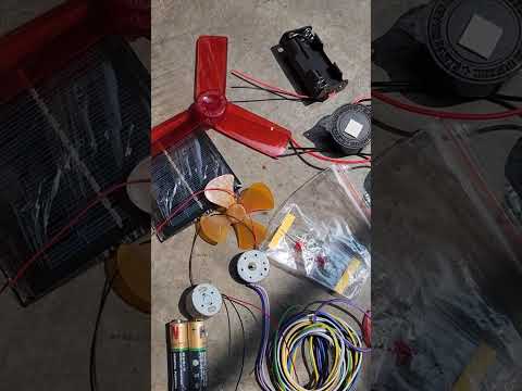 Science School Project Kit for Working Model with Solar Panel Fans Battery Motor Wires#led #shortt