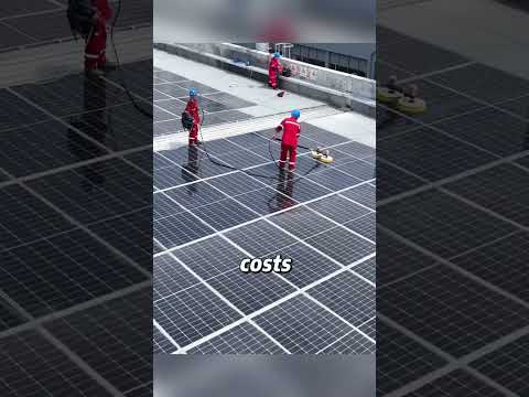 Why do we need to clean solar photovoltaic panels?#solar #photovoltaics #panel