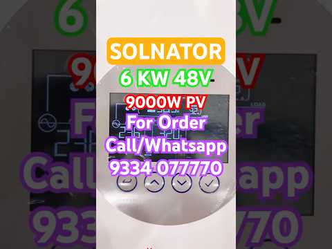Solnator 6KW 48V 9000W New Model Hybrid Inverter #Solar #electronic #inverter #panel #lithium #top