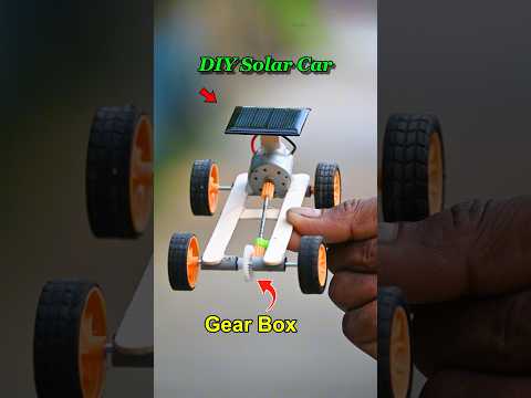 DIY Solar Power Powerfull Gear | Dc Motor Car With Solar #solar #solarpanel #dcmotor