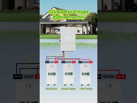 15kwh 16kwh solar battery pack connect to 12KW Deye MPPT Hybrid Inverter