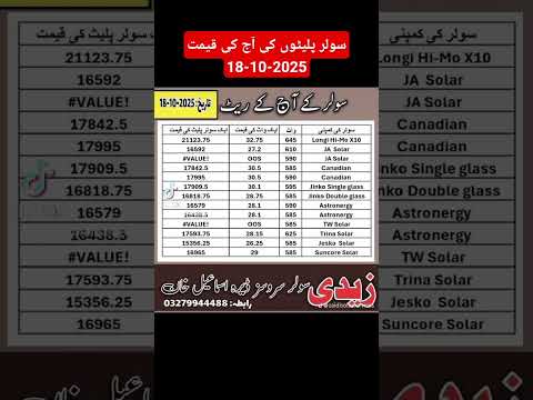 Solar rates today. #zaidisolarservices Solar panels price in Pakistan #solarproject