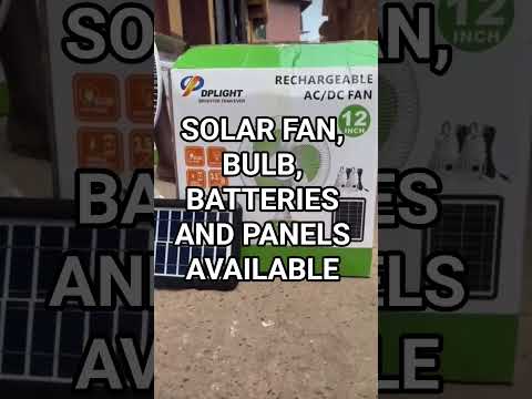 SOLAR FAN, BULBS AND ACCESSORIES AVAILABLE. 08036759041