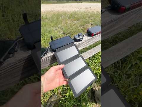 Solar Power Bank for charging phones, cameras and more while in the field. #shorts #hiking #herper