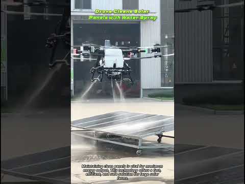 Drone Cleans Solar Panels with Water Spray