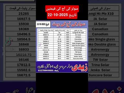 Solar rates today, Solar panels latest price in Pakistan. #zaidisolarservices