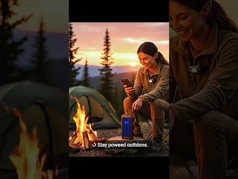 Stay powered on every adventure! ☀️The Durecopow 20000mAh solar power bank battery charger