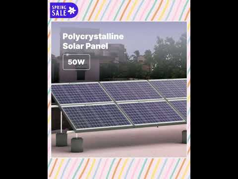 ZunSolar 50 Watt 12 Volt Polycrystalline Solar Panels, 55 x 67 cm