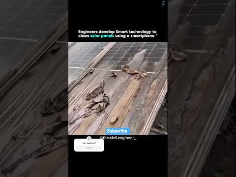 Engineers develop Smart technology to clean solar panels using a smartphone #construction #shorts