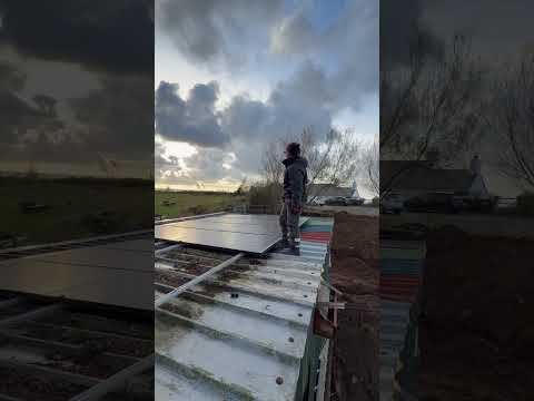 Removing old solar panels #netzero