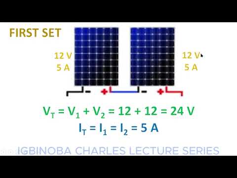 Connection of  Solar Panels in SERIES-PARALLEL