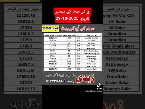 Latest Solar panels price in Pakistan| Solar rates today. #zaidisolarservices