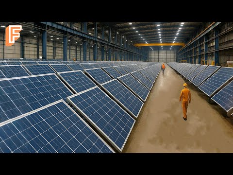 How Millions of Solar Panels Are Made Inside Massive Production Line