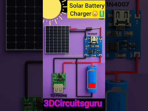 🔋Solar Power Charging System – Circuit Diagram☀️#diy #viral #reels #shorts #solar #electric #sun