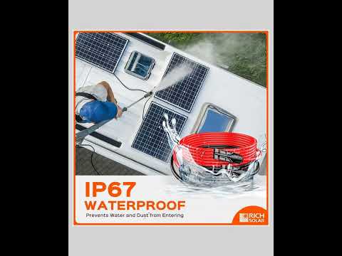 Rich Solar 10 Gauge (10AWG) 50 Feet Solar Panel Extension Cable Wire With Solar Connectors