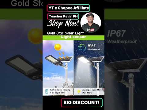 Gold Star LED Solar Lights | #shopeetagtowin #ShopeeTagToWin