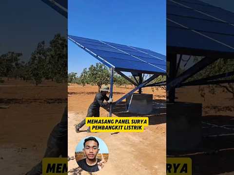 Memasang panel surya pembangkit listrik #shorts