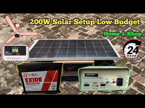 200W Solar Panel Run Celing FAN | 200W Solar Charge 150Ah SolaTubular Battery