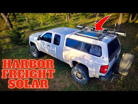 Installing a Harbor Freight Solar Panel on my Truck Camper