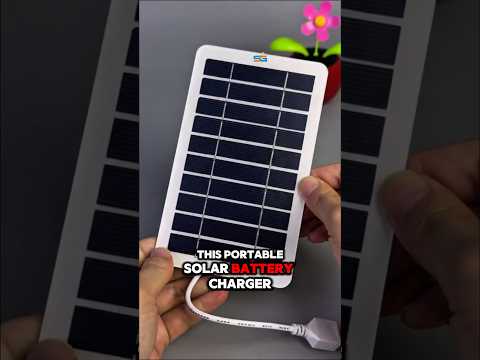 Portable Solar Battery Charger – Type-C Solar Panel for Camping, Hiking & Emergency Power #gadgets