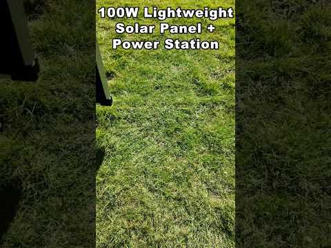 Go off-Grid Easily! Lightweight 100W Solar Panel+Power Station.#experiment#solar#tech#outdoors