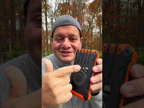 This Solar Power Bank is a MUST HAVE if you love being outdoors! Camping