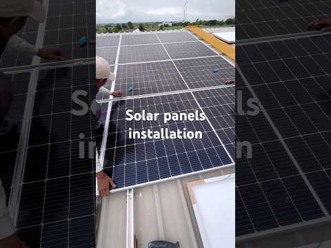 Solar panels installation  ✅ #shorts #solarpanel #viral