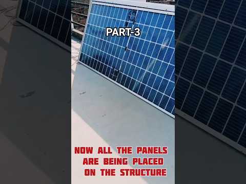 Installation of solar panels on our rooftop #solar #panel #solarenergy #solarsystem #solarpanel