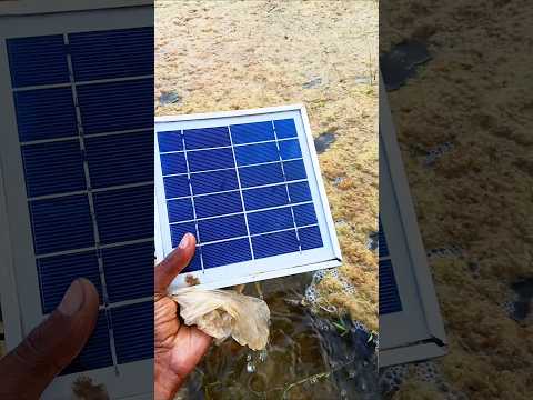 Aaj pond 🏞️ solar panel mila gya 😱| #shortsfeed #experiment #ytshorts