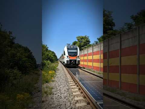 Solar panels on train tracks 😱🤯 #facts #shorts