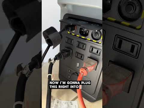 Connecting two of the EcoFlow solar panels to charge your battery back up quick #solarcharger ￼