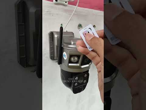 kamera cctv 2 lensa solar panel..