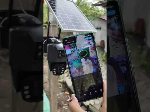 kamera cctv 2 lensa solar panel..