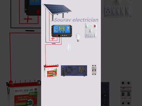 solar panel connection # solar panel system battery connection #electrical