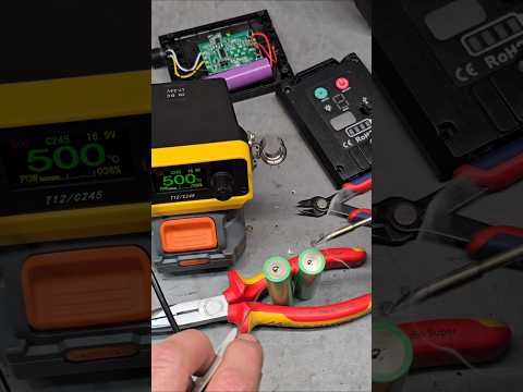 Saving a set of solar light using a broken Milwaukee battery. Reuse the good cells. #tools #battery