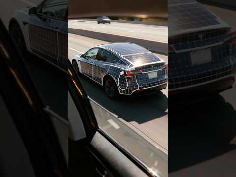 Solar-powered Tesla Model 3😱😱😱😱