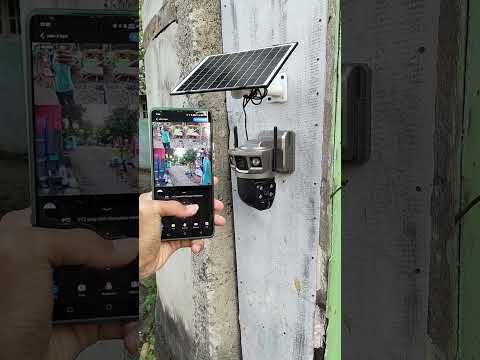 kamera cctv 3 lensa solar panel aimcard 4G..