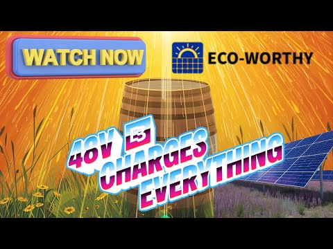 Collecting 2 Weeks of Solar Power… in a Barrel!? ECO-WORTHY Rack Battery Test