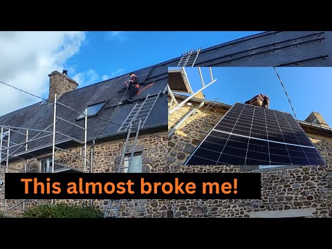 Solar panels on a slate roof – this was Tricky!
