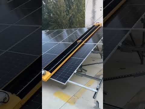How the Chinese clean so much solar panels in the desert. #shorts