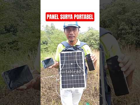 alat wajib ngebolang panel surya portabel 60 WP auto cas hape powerbank #shorts