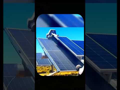 You Won’t BELIEVE These Solar-Powered Robots Clean Solar Panels in the Desert! #shorts
