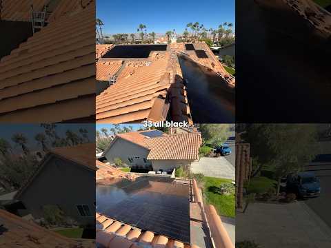 33 all-black solar panels with 3 Tesla Powerwall 3s with an EV charger on a comp shingle inlay roof