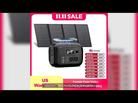300W 260Wh Portable Power Station with Solar Panels 40W Solar Generator with AC Outlet 110V for Outd