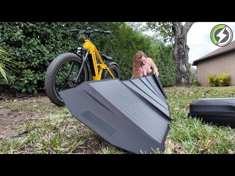 CHARGE Your Bike from Anywhere for FREE | 230W Solar Panel + Inverter by Mokwheel