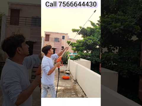 Long gun solar panel cleaning machine Pressure Washer #nittorai #solarcleaning #solarpanel