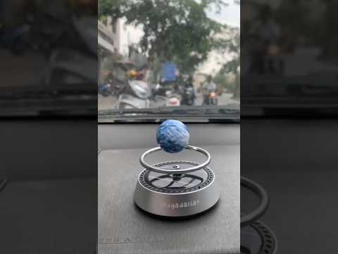 Solar powered earth freshener 🌍✨ auto rotate magic | No battery solar powered car freshener 😍✨