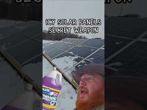 Icy solar panels? No problem. Here’s how king lazy handles it. #Offgridguru #offgrid #solar #winter