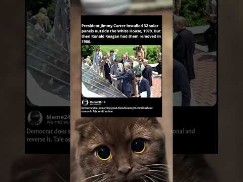 President jimmy carter installed 32 solar panels outside the White House