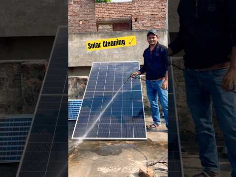 Solar Panel Cleaning #shorts #viral